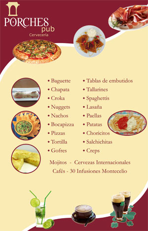 Cartel Porches Pub - Edise Soluciones: dise�o y desarrollo de p�ginas Web