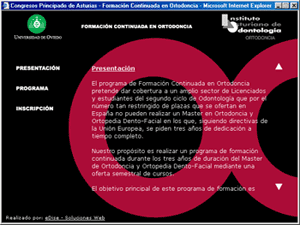Espacio Web de los Cursos de Formación Continuada en Ortodoncia