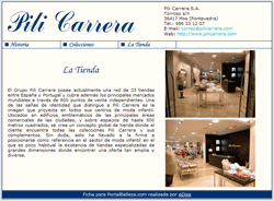 Ficha de la empresa Pili Carrera para publicidad en PortalBelleza.com
