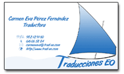 Tajeta de Vista de la empresa Traducciones EO