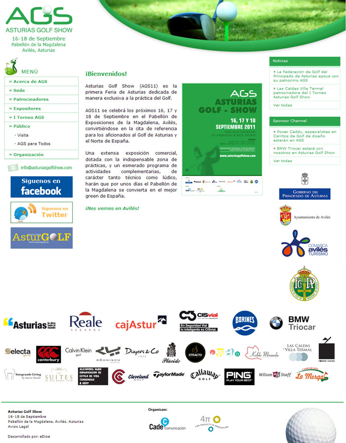 Asturias Golf Show - Edise Soluciones: diseño y desarrollo de páginas Web