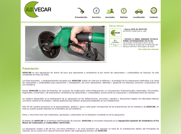 Portal Web de ASVECAR - Edise Soluciones: diseño y desarrollo de páginas Web