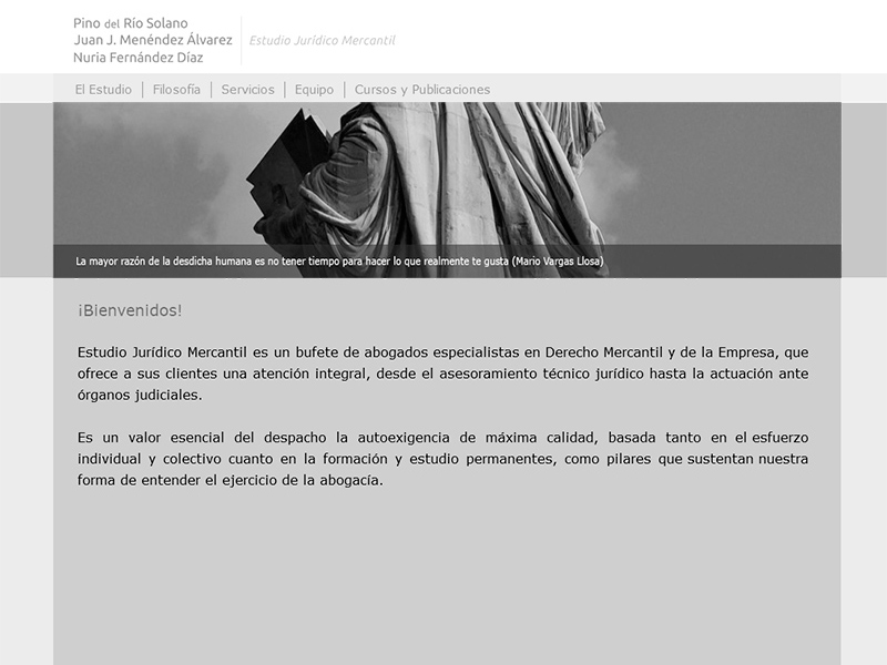 Página Web de Estudio Jurídico Mercantil en Gijón, Asturias - Edise Soluciones: diseño y desarrollo de páginas Web