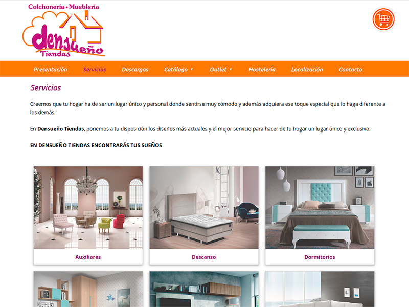 Página Web de Densueño Tiendas en Navia, Luarca y Ribadeo
