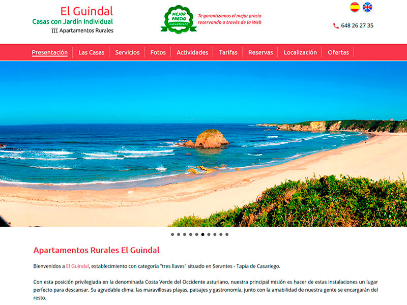 Apartamentos Rurales El Guindal - Asturias - Edise Soluciones: diseño y desarrollo de páginas Web