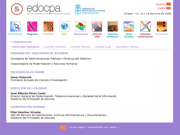 Congreso EDOCPA 2008 - Edise Soluciones: diseño y desarrollo de páginas Web