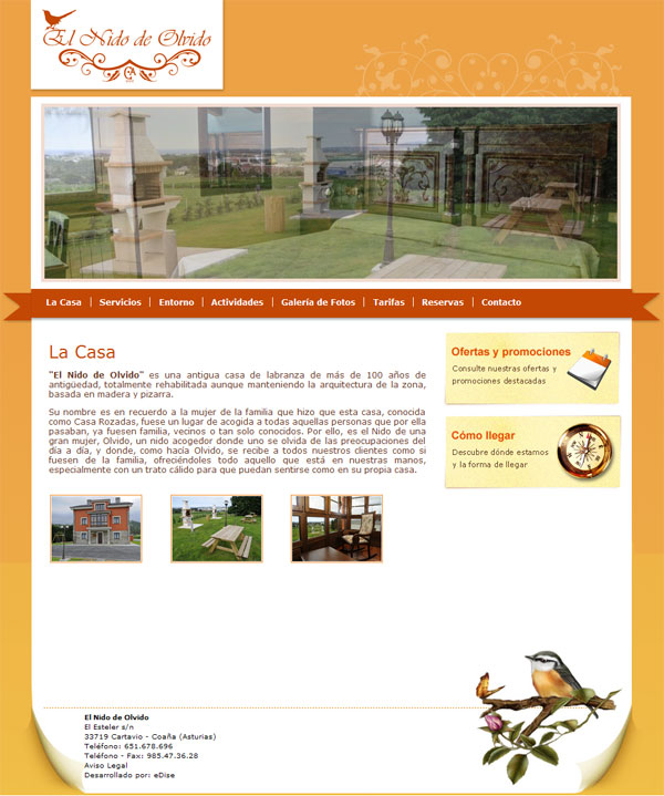 El Nido de Olvido - Coaña - Asturias - Edise Soluciones: diseño y desarrollo de páginas Web