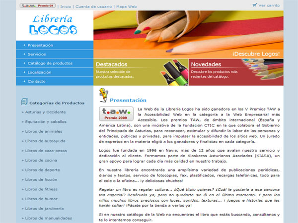 Librería Logos - Edise Soluciones: diseño y desarrollo de páginas Web