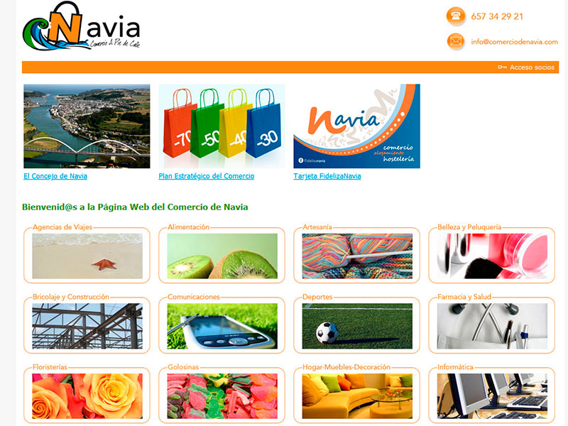 Comercio de Navia - Edise Soluciones: diseño y desarrollo de páginas Web