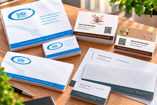Diseño de imagen corporativa, tarjetas y papelería